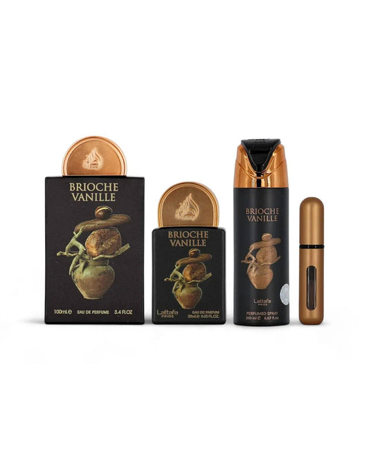 Geschenkset Brioche Vanille 3 Stück LATTAFA P 100 ml + 200 ml + 20 ml