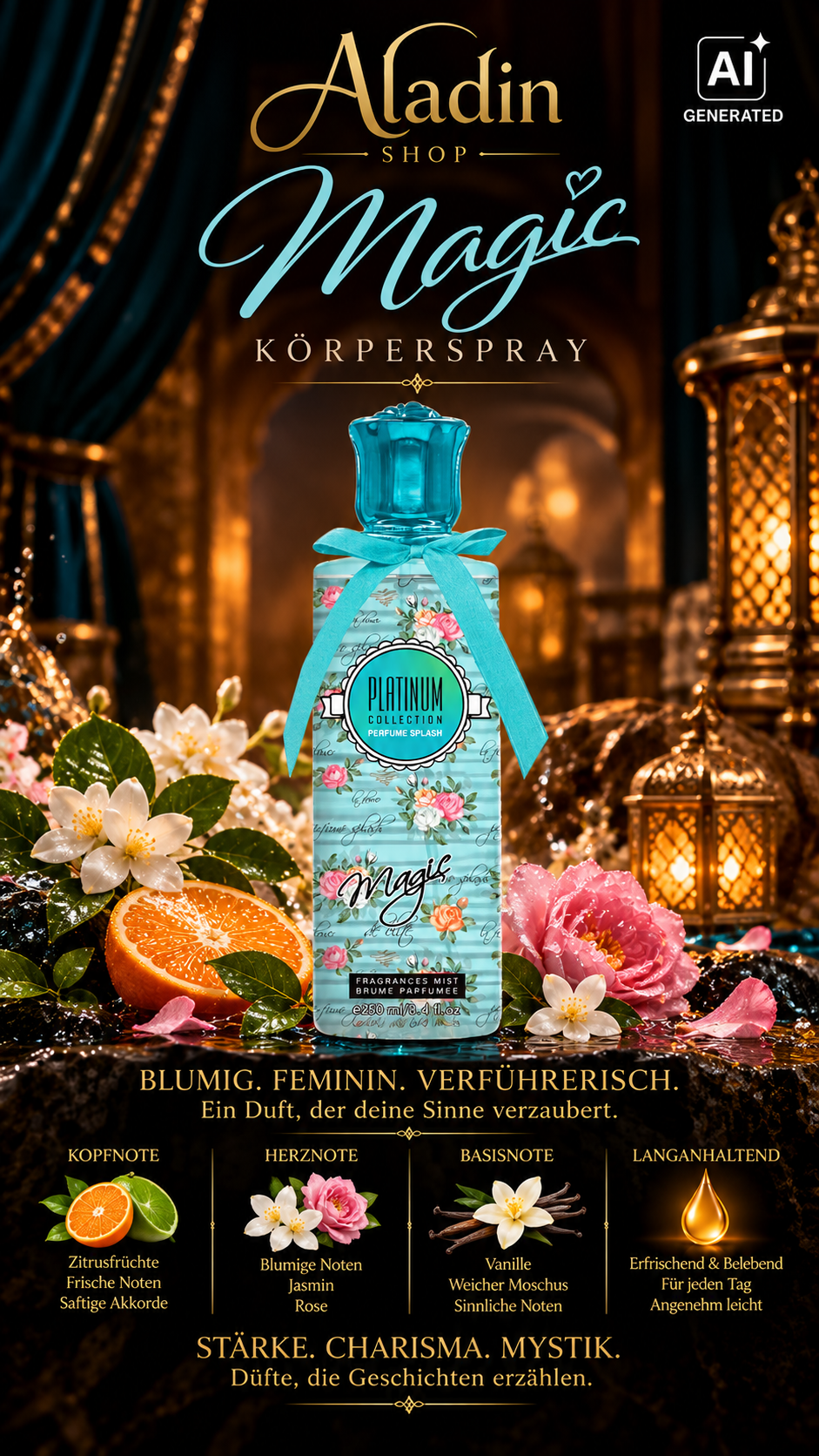 Splash Körperspray Magic – 250 ml für Damen