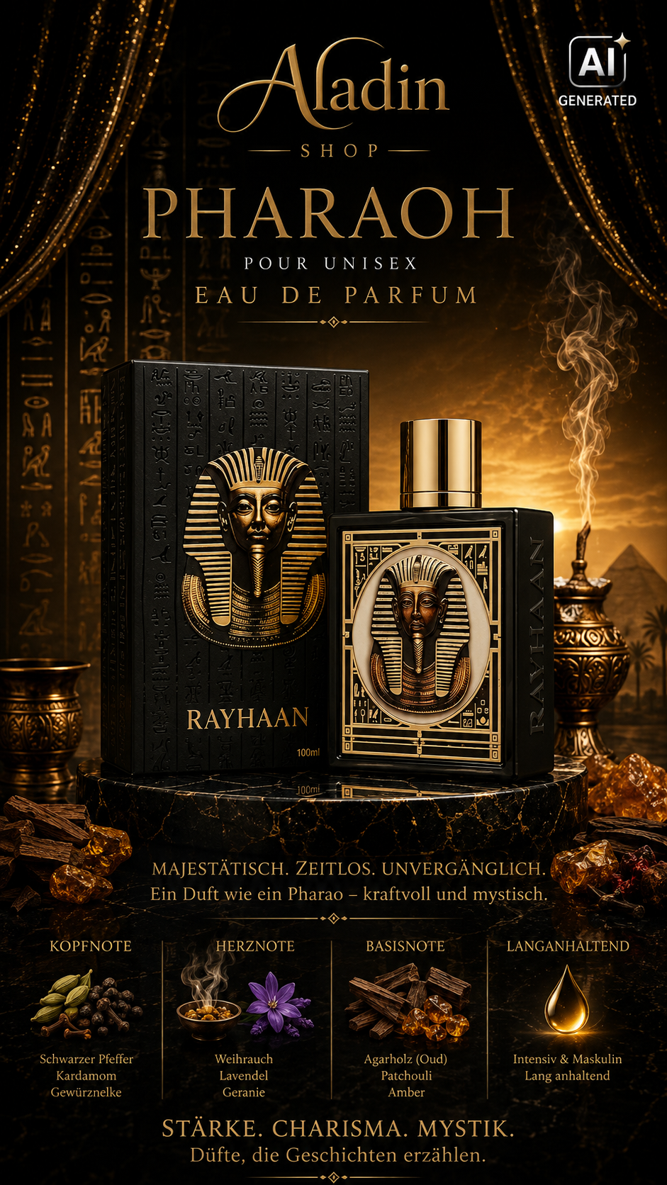 Rayhaan Pharaoh Eau de Parfum 100 ml Unisex