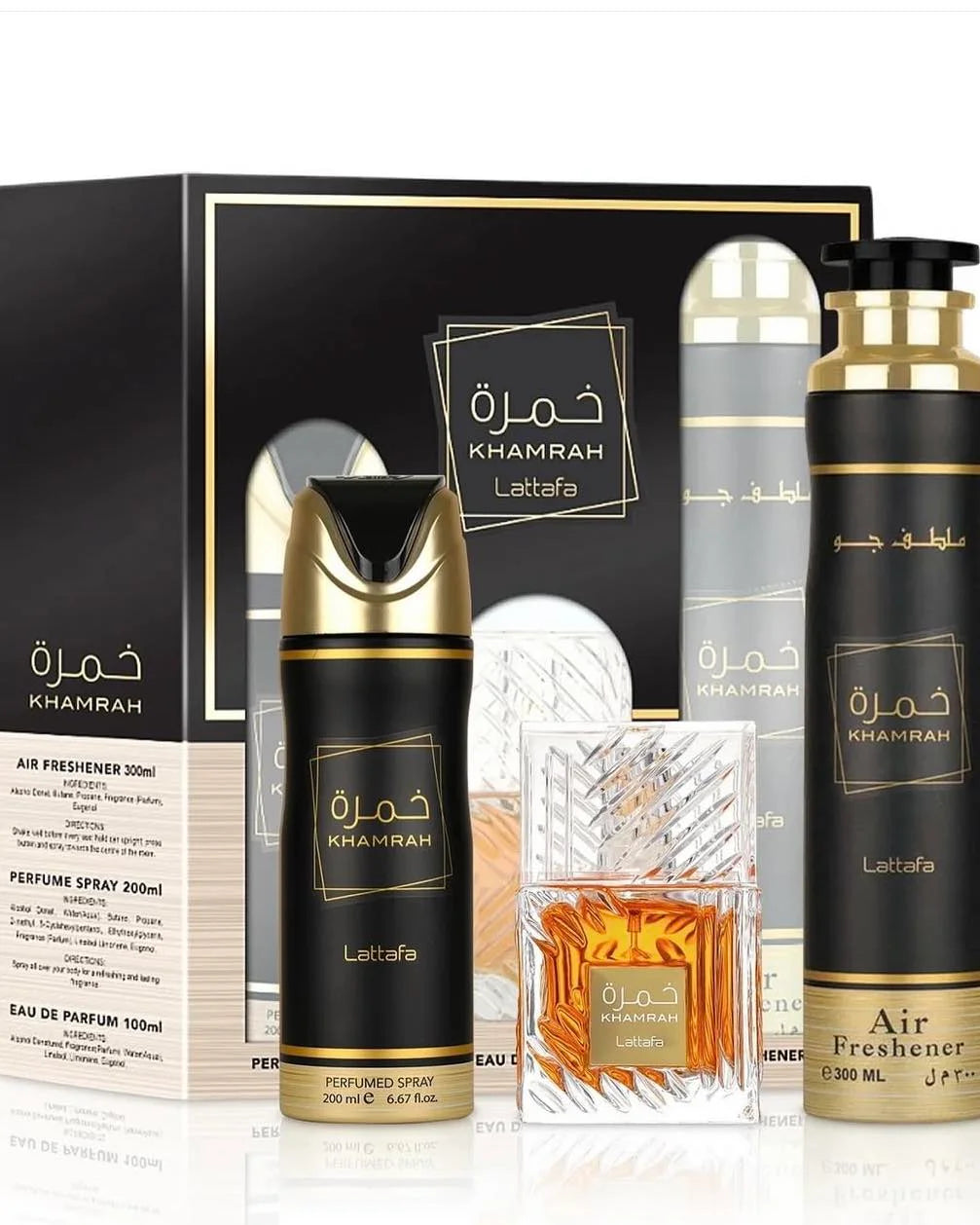 Lattafa Khamrah Geschenkset – 3-teilig