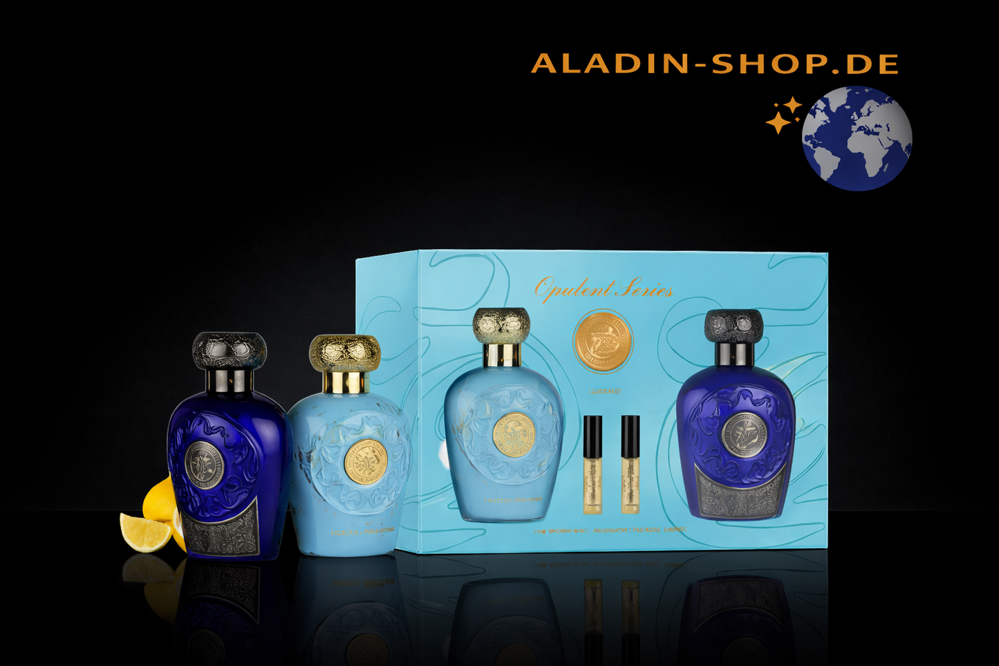 Lattafa Opulent Dubai & Blue Oud Elixir – Eau de Parfum Set (2x100 ml, Unisex) Das perfekte Set
