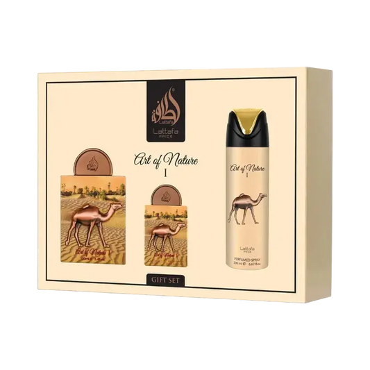 Geschenkset Art of Nature I 3 Stück LATTAFA P 100 ml + 200 ml + 20 ml